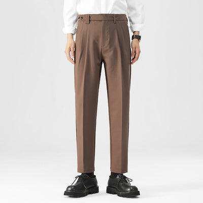 Pantalones Casuales Rectos con Botón en la Cintura Estilo Coreano para Hombre - Image 15