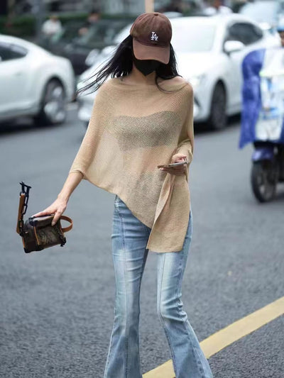 Cardigan Asimétrico de Diseño Coreano con Protección Solar - Image 13