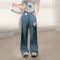 Jeans Talle Alto Pierna Ancha para Mujer