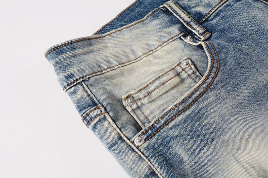 Pantalones Vaqueros Rotos Estilo Street Parches Rodillas Expuestas - Image 17