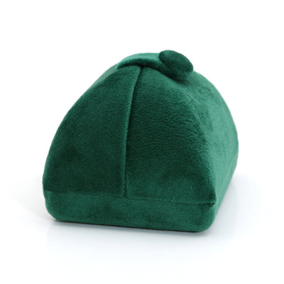 Caja de Anillos Doble con Flanela Verde Oscuro Ultra Suave - Image 4