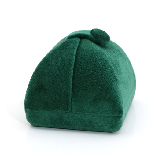 Caja de Anillos Doble con Flanela Verde Oscuro Ultra Suave - Image 4