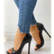 Sandalias de Tacón Alto Sexy con Punta Redonda para Verano