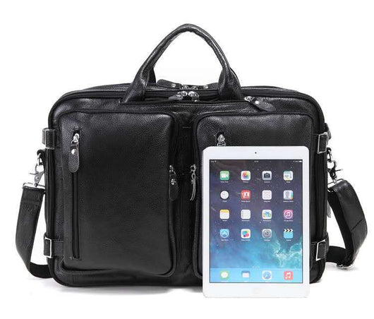 Bolso Multifuncional de Cuero para Hombre - Image 9
