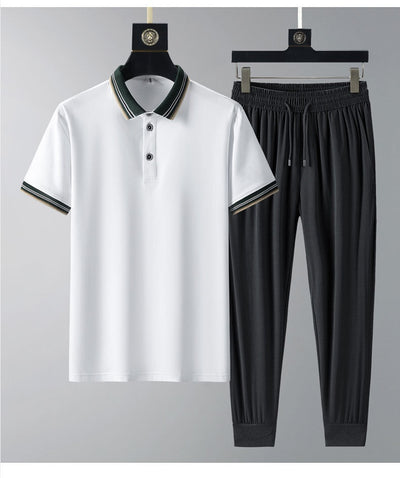 Conjunto de Polo y Pantalón Largo Transpirable de Secado Rápido para Hombre - Image 11