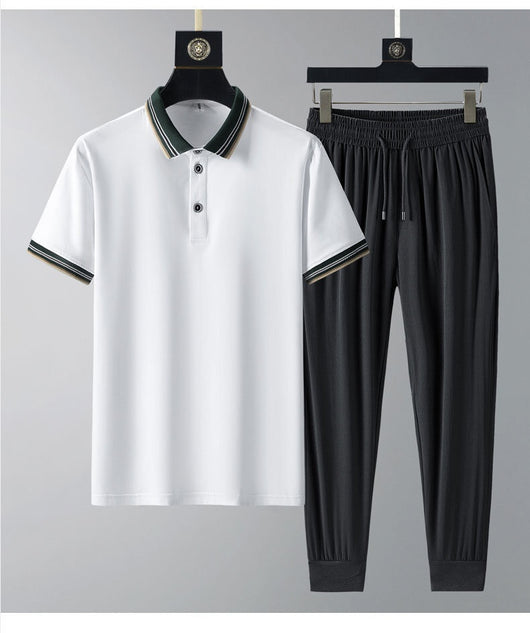 Conjunto de Polo y Pantalón Largo Transpirable de Secado Rápido para Hombre - Image 11