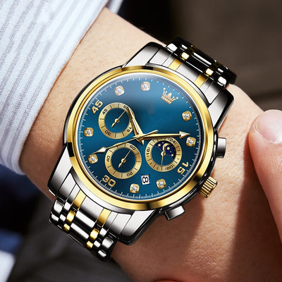 Reloj de Cuarzo Multifuncional para Hombre en Acero Inoxidable - Image 2