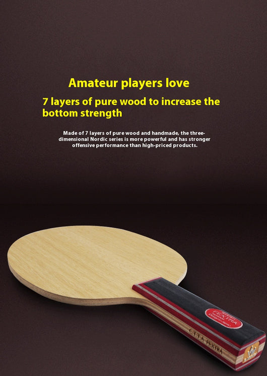 Paleta de Tenis de Mesa Ataque Puro - Base 7 Capas Madera Maciza - Image 11