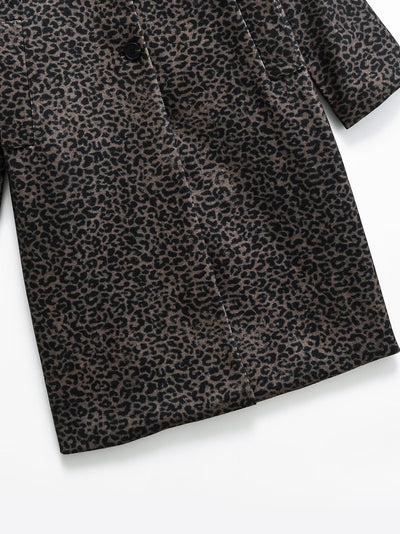 Abrigo Suelto Estampado Animal Print en Mezcla de Telas - Image 12