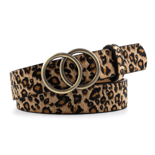 Women's zebra print fashion belt with black and white stripes and a round gold-tone buckle. - Image 12