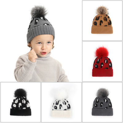Gorro de Punto Mohair Infantil Estampado Leopardo - Image 2