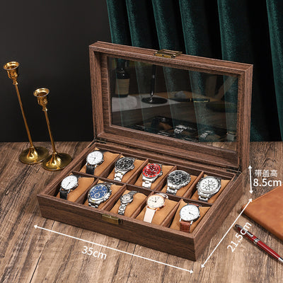 Caja Organizadora de Relojes Retro con Acabado Cuero PU y Diseño Madera - Image 10