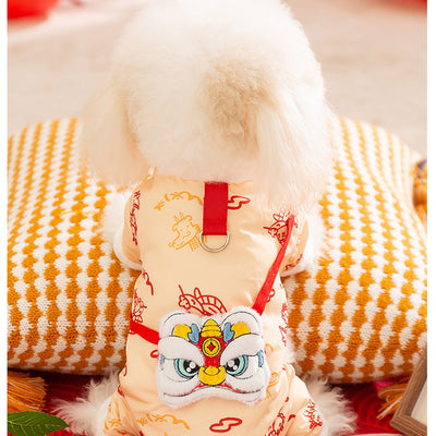 Abrigo Festivo Año Nuevo para Mascotas - Chaqueta Térmica Tang para Perros y Gatos - Image 13