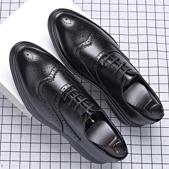 Zapatos de Cuero Brogue Ejecutivo para Otoño e Invierno