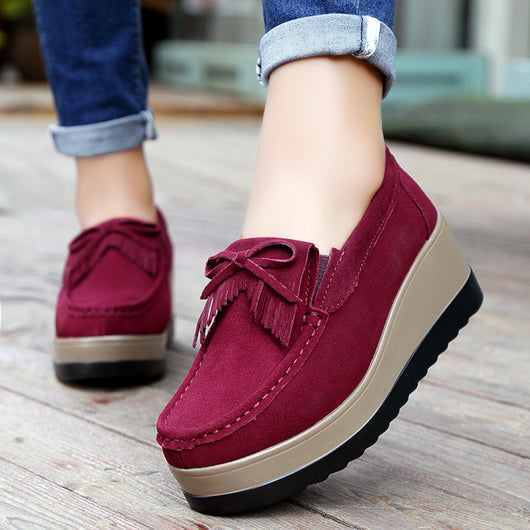 Zapatos Casuales para Mujer con Diseño de Moño y Plataforma Gruesa - Image 7