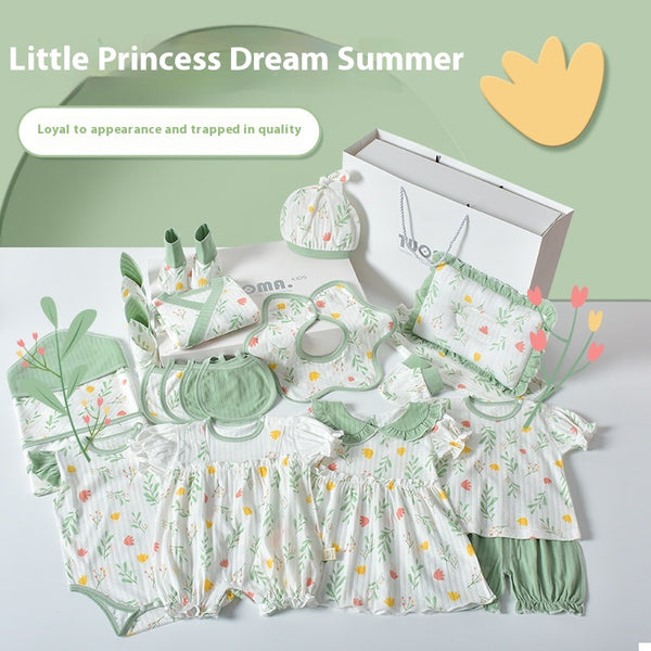 Conjunto de Ropa para Bebé Recién Nacido - Caja Regalo Verano Tela Ligera