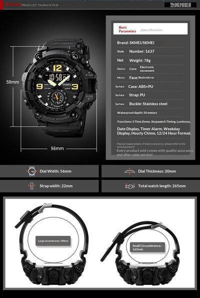 Reloj Deportivo Digital Resistente para Hombre con Pantalla Grande y Sincronización Electrónica - Image 19