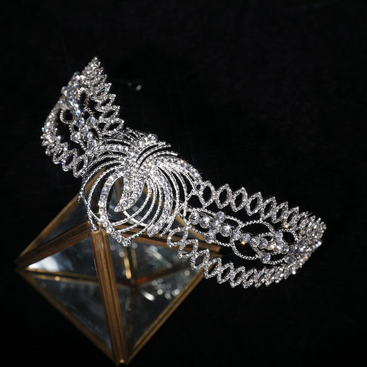 Tiara Nupcial de Cristales Barrocos - Tocado de Lujo para Novia - Image 6
