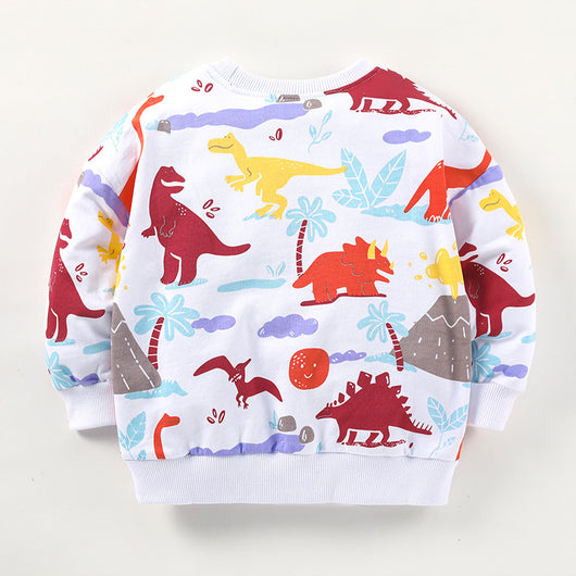 Sudadera Infantil de Algodón con Dinosaurio - Manga Larga para Niños - Image 2