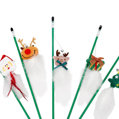 Juguete Interactivo Bastón para Gatos - Diseño Divertido Reno Navideño - Image 9