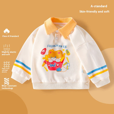 Camisa Infantil Primavera Otoño con Cuello Solapa - Image 9
