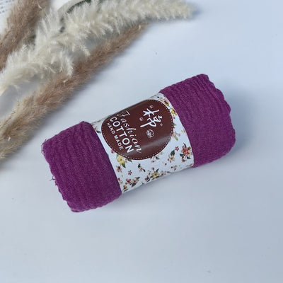 Pañuelo de Algodón y Lino Arrugado Monocromático - Image 15