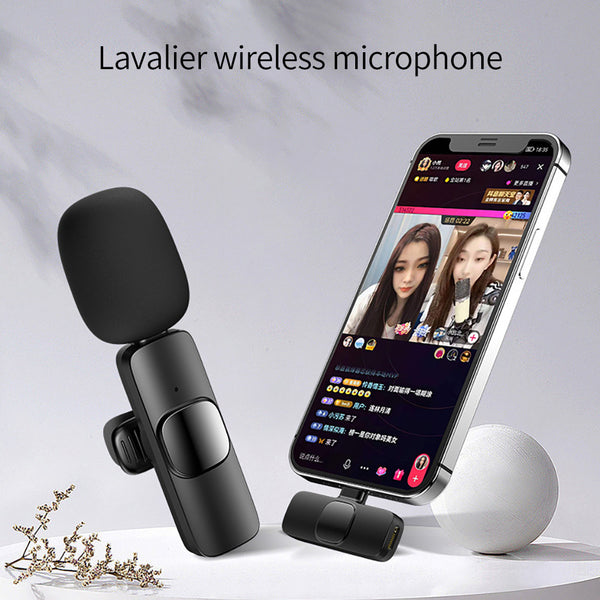 Micrófono Inalámbrico Lavalier Portátil para Grabación de Audio y Video
