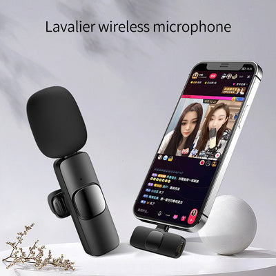 Micrófono Inalámbrico Lavalier Portátil para Grabación de Audio y Video