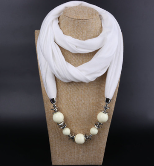 Collar Colgante de Cuentas Bib Elegante para Damas