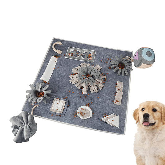 Tapete de Olfato Interactivo para Mascotas - Puzzle Lento Consume Energía