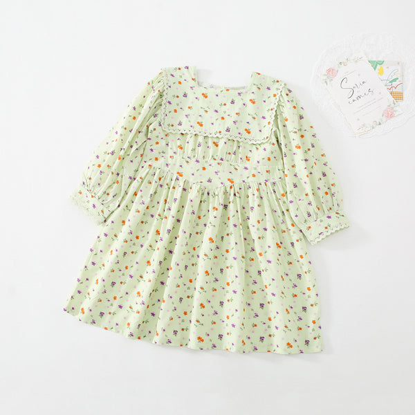 Vestido Infantil Estilo Occidental con Flores - Image 4