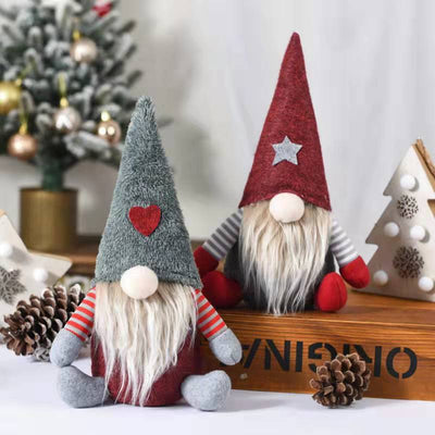 Adorno Navideño Duende Anciano sin Rostro - Decoración Creativa
