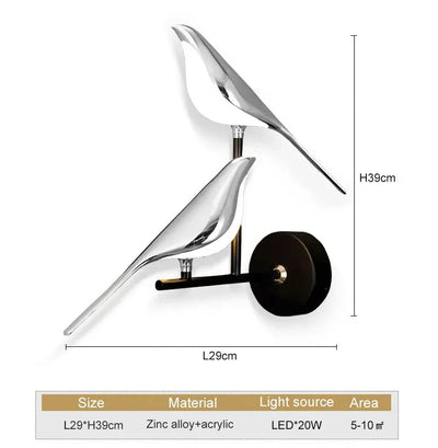 Lámpara de Pared Minimalista para Dormitorio - Diseño Moderno Magpie - Image 6
