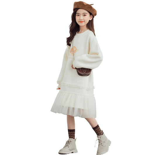 Vestido de Fiesta Infantil Estilo Occidental con Falda Larga de Tul - Image 12