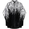 Camisa de Terciopelo con Lentejuelas y Bordados de Plumas para Hombre