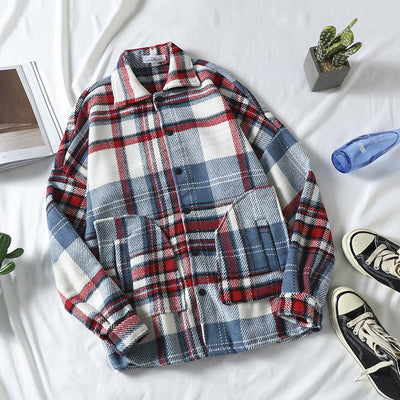Camisa a Cuadros Franela Otoñal para Hombre
