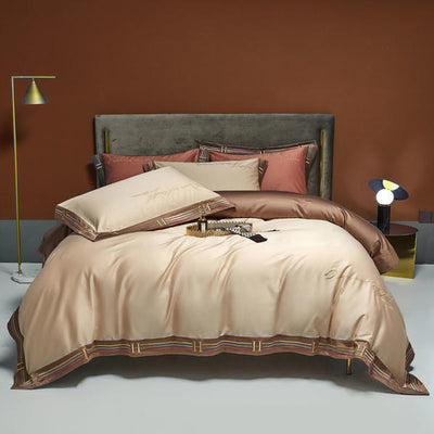 Juego de Cama Satén de Algodón Puro con Bordado - 4 Piezas Premium - Image 19