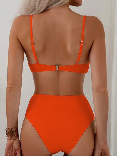 Traje de Baño Bikini Cintura Alta con Refuerzo de Acero para Mujer - Image 20