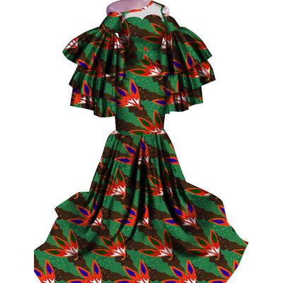 Vestido Largo Estampado Africano con Corte Sirena - Image 15