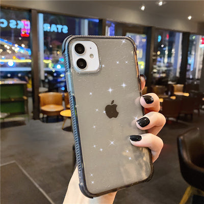 Funda Transparente Bicolor con Brillo para iPhone 11 Pro - Image 7