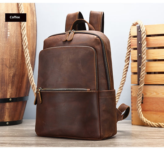 Mochila de Cuero para Hombre con Gran Capacidad - Image 28