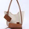 Bolso de Cuero Sintético Cream Tan - Bandolera y Hombro con Billetera y Neceser