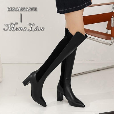 Botas Skinny de Cuero Elástico para Mujer - Image 5