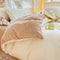 Funda De Edredón Individual Beige Café Claro 150 X 200 Cm