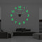 Relógio de Parede Silencioso com Luz Noturna e Adesivos Decorativos