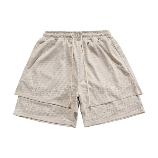Shorts Hip Hop de Dos Piezas Desmontables para Hombre - Image 8