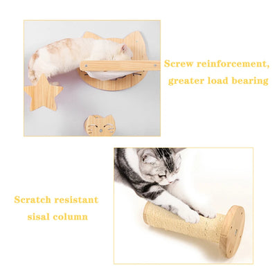 Árbol Rascador de Madera de Pino para Gatos - Sistema Modular de Pared - Image 13