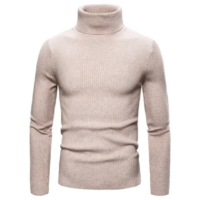Suéter Cuello Alto Slim Fit en Colores Sólidos para Hombre - Image 9