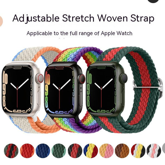 Correa Nylon Trenzada Ajustable para Apple Watch Series 7 - Image 26