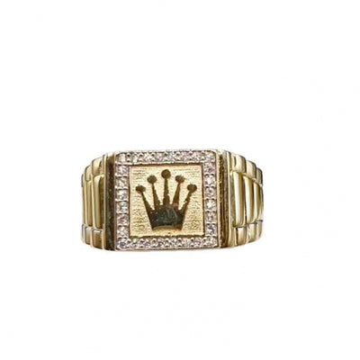 Anillo Retro de Aleación con Incrustaciones de Diamantes de Imitación - Image 5